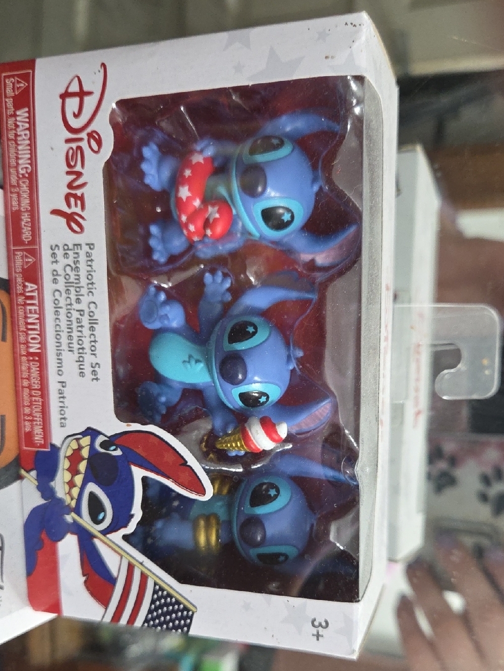 Disney Blue Stitch Patriotic Mini Figure Set